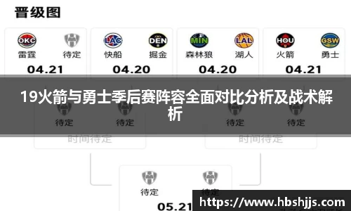 19火箭与勇士季后赛阵容全面对比分析及战术解析